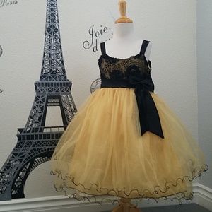 Bumblebee Sleeveless Layer Wire Tulle Formal Dress